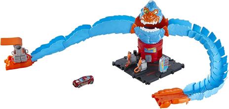 Hot Wheels - City Gorilla Attacco Distruttivo, Playset a Tema Stazione di Servizio con 1 Macchinina