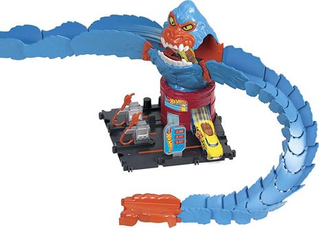 Hot Wheels - City Gorilla Attacco Distruttivo, Playset a Tema Stazione di Servizio con 1 Macchinina - 7