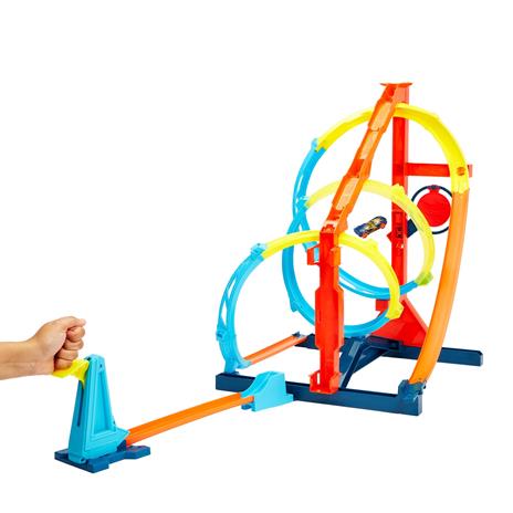 Hot Wheels - Track Builder Unlimited Vortice Estremo, Playset Sfida Innovativa con Pista a Elica - 5