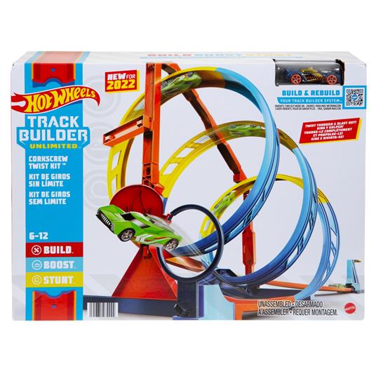 Hot Wheels - Track Builder Unlimited Vortice Estremo, Playset Sfida Innovativa con Pista a Elica - 7