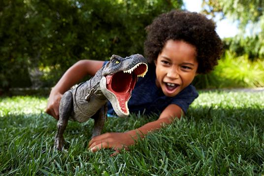 Jurassic World- Dinosauro articolato T-Rex Golpea e Devora con Suono - 2