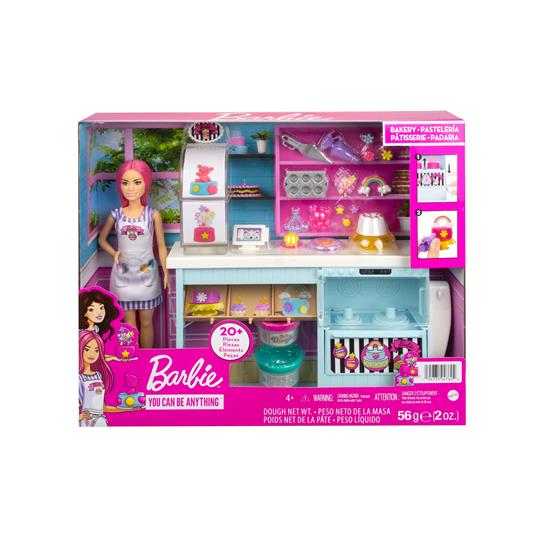 Barbie Pasticceria - Playset con Bambola e Postazione da Pasticceria - Bambola da 30 cm - Oltre 20 Accessori per Dolci - 6