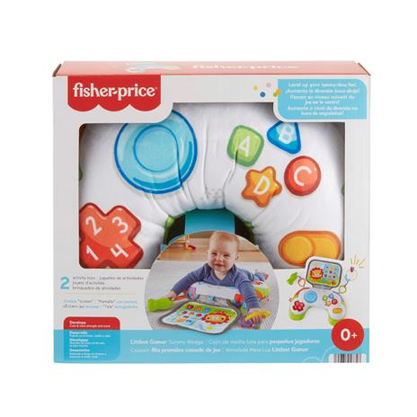 Fisher-Price Cuscino Baby Gamer giocattolo sensoriale per giocare distesi sul pancino, dalla nascita in su