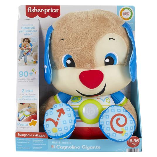 Fisher-Price - Il Cagnolino Gigante, Grande Peluche Musicale Ridi e Impara Edizione italiana con Luci, Suoni, Canzoni - 6