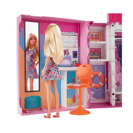 Barbie - Armadio dei Sogni Playset con bambola bionda, largo più di 60 cm, 15+ aree per riporre gli accessori, specchio - 5