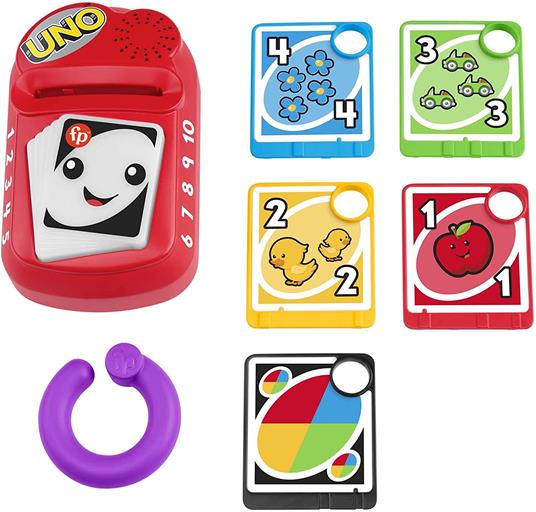 Fisher-Price - Baby UNO Numeri e Colori, Include 5 Carte da Inserire nel Lettore con Luci e Suoni - 4