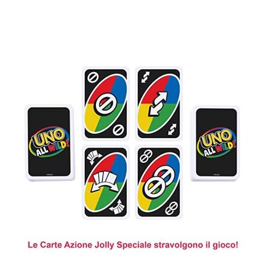 Mattel Games-UNO All Wild, Gioco di Carte per Famiglie e Bambini 7+ Anni, HHL33 - 3