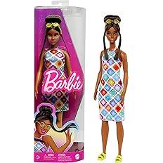 Barbie Fashionistas Vestito Quadri afro
