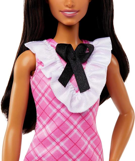 Barbie Fashionistas Vestito Rosa Capelli neri - 3