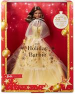 Barbie Magia Delle Feste 2023, Bambola, Regalo Per Le Feste, Abito Dorato E Capelli Castano Scuro, Regalo Per Collezionisti