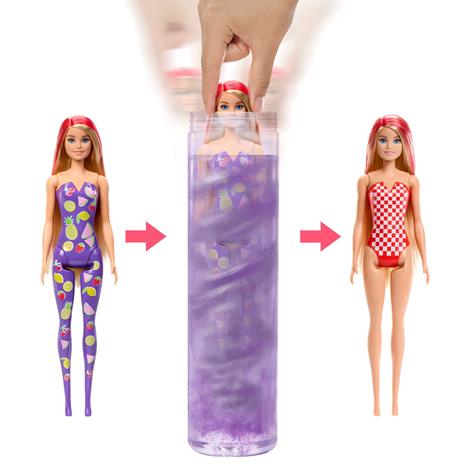 Barbie - Color Reveal Serie Dolci Frutti bambola profumata con 7 sorprese cambia-colore e accessori - 4