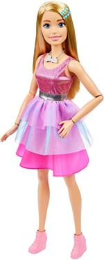 Barbie - La Mia Prima Barbie, Barbie Grande Amica, Alta 71 Cm Con Abito Rosa Scintillante