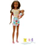 Barbie: Skipper Babysitter Brown Hair Doll With Baby Doll Toys