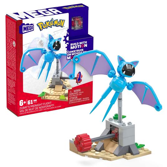Pokémon Mega Construx Construction Set Zubat's Midnight Flight Mattel