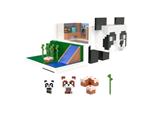 Minecraft Mob Head Minis Playset Panda Playhouse Mattel