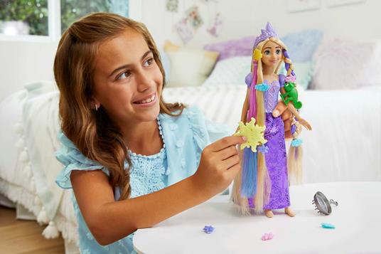 Disney Princess - Rapunzel Chioma Magica, Bambola con Extension Capelli Cambia-Colore e Accessori per Lo Styling - 2