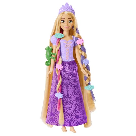 Disney Princess - Rapunzel Chioma Magica, Bambola con Extension Capelli Cambia-Colore e Accessori per Lo Styling - 4