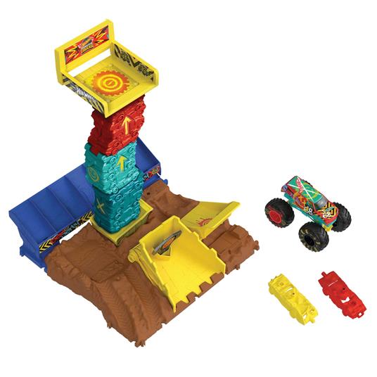 Hot Wheels Monster Trucks Arena degli Scontri Semifinali, playset collegabile con 1 Hot Wheels Monster Truck e 2 macchinine - 3