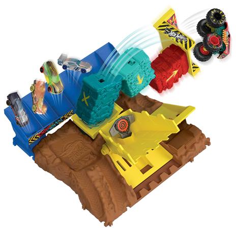 Hot Wheels Monster Trucks Arena degli Scontri Semifinali, playset collegabile con 1 Hot Wheels Monster Truck e 2 macchinine - 7