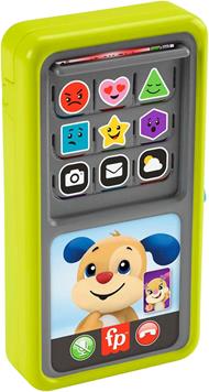 Fisher-price  smartphone scorri e impara, telefono giocattolo educativo con luci, musica e contenuti multilingue