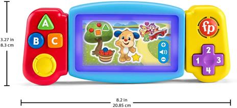 Fisher-price  console gira e impara, videogioco finto per bambini ai primi passi, con luci, suoni e canzoni educative - 5