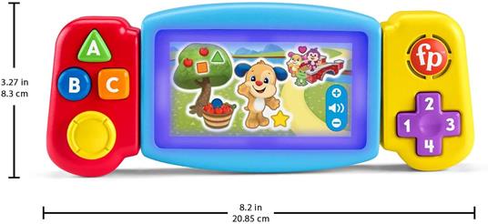 Fisher-price  console gira e impara, videogioco finto per bambini ai primi passi, con luci, suoni e canzoni educative - 5