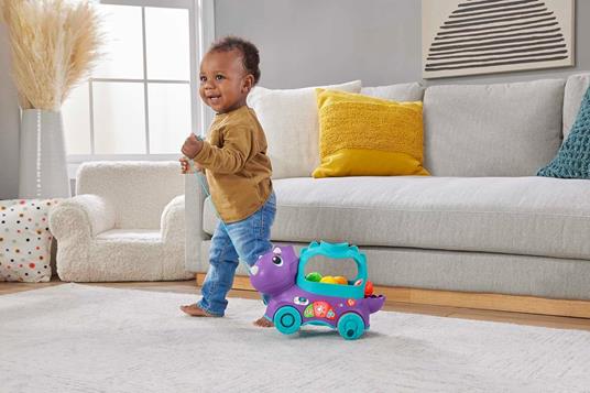Fisher-price dino impara e cammina, ?dinosauro giocattolo educativo con cordino per trainarlo - 2