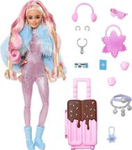 Barbie Extra Fly Bambola viaggiatrice con look a tema neve