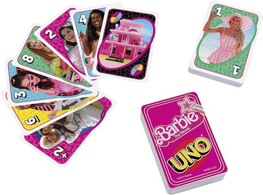 Uno barbie the movie – gioco di carte uno ispirato al film di barbie, per serate di gioco in famiglia e feste tra amici - 2