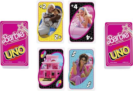 Uno barbie the movie – gioco di carte uno ispirato al film di barbie, per serate di gioco in famiglia e feste tra amici - 5