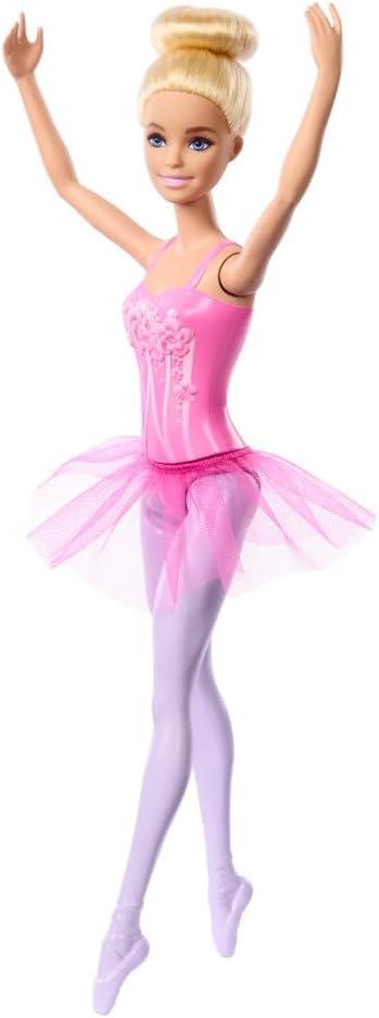 Barbie - Ballerina, Bambola bionda con Corpetto Decorato a Fiori e tutù Viola Rimovibile - 3
