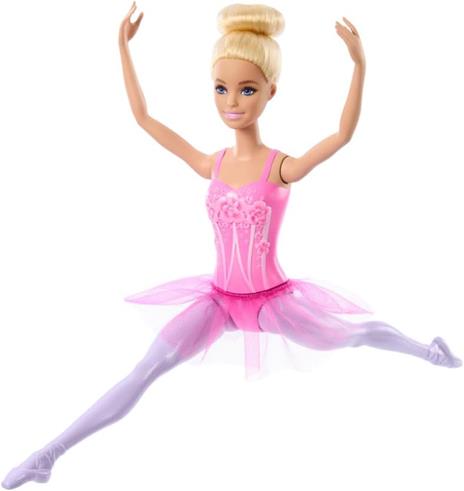 Barbie - Ballerina, Bambola bionda con Corpetto Decorato a Fiori e tutù Viola Rimovibile - 4
