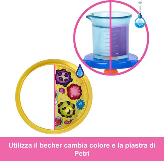 Barbie Carriere - Scienziata, set bambola bionda con camice bianco da laboratorio e accessori inclusi, 3+ anni, JCR70 - 5