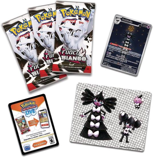 Pokémon: collezione con adesivi (Gothitelle) dell’espansione Scarlatto e Violetto - Fuoco Bianco - 3