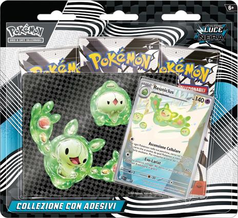 Pokémon: collezione con adesivi (Reuniclus) dell’espansione Scarlatto e Violetto - Luce Nera del GCC Pokémon