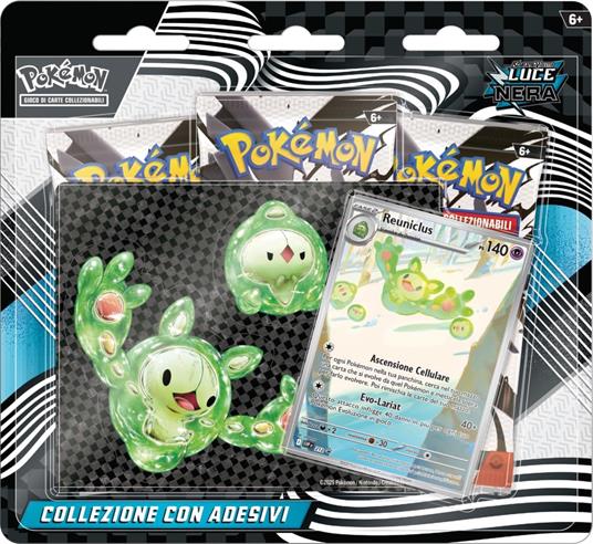 Pokémon: collezione con adesivi (Reuniclus) dell’espansione Scarlatto e Violetto - Luce Nera del GCC Pokémon