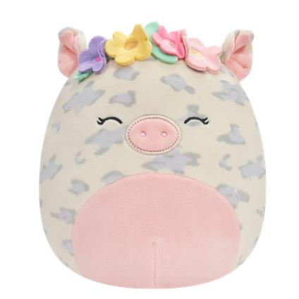 Squishmallows: Rei Toys - Personaggio 20 Cm Serie 2 - Rosie The Pig W Flower Headband