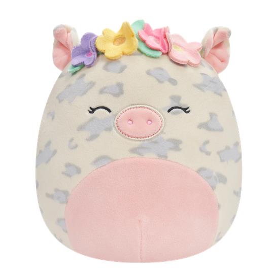 Squishmallows: Rei Toys - Personaggio 20 Cm Serie 2 - Rosie The Pig W Flower Headband