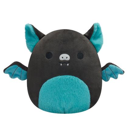 Squishmallows: Rei Toys - Personaggio 20 Cm Serie 2 - Teal E Black Fruit Bat W Fuzzy Tummy