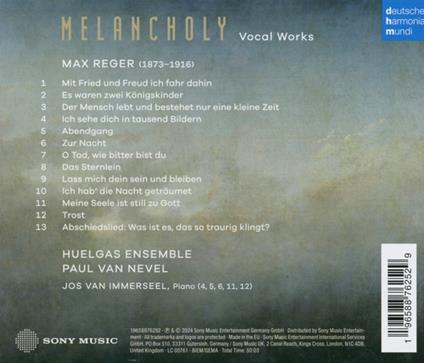 Melancholy - CD Audio di Max Reger,Huelgas Ensemble,Paul van Nevel