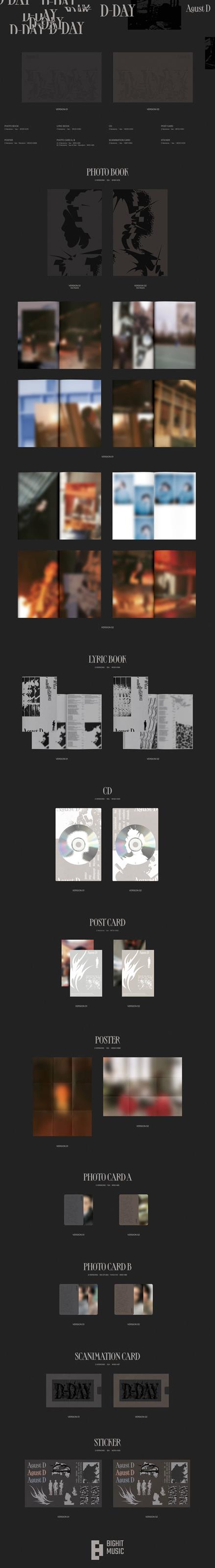 D-Day (Version 1) - CD Audio di Agust D (Suga of BTS) - 2