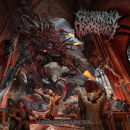 Dehumanization Protocol (Red W-Splatter Vinyl) - Vinile LP di Extermination Dismemberment