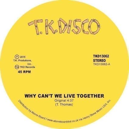 We Live Together .Late Night Tuff Guy (12'') - Vinile LP di Timmy Thomas