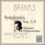 Sinfonie n.1, n.3 - CD Audio di Johannes Brahms,Münchner Philharmoniker,Rudolf Kempe