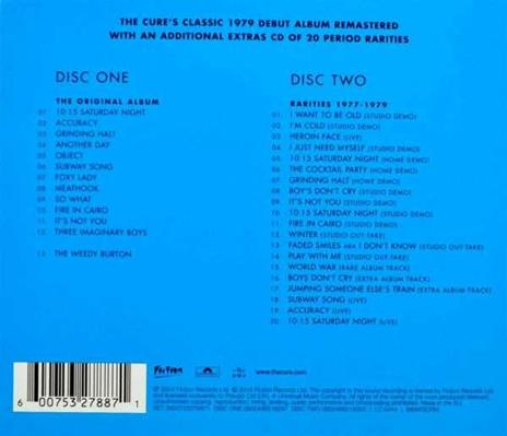 Three Imaginary Boys (Deluxe Edition) - CD Audio di Cure - 2