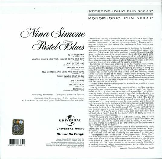 Pastel Blues - Vinile LP di Nina Simone - 2