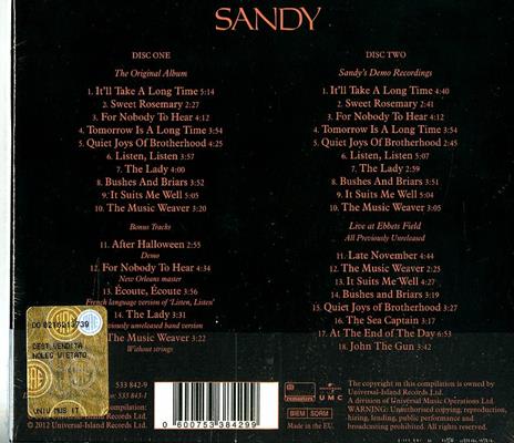 Sandy (Deluxe Edition) - CD Audio di Sandy Denny - 2