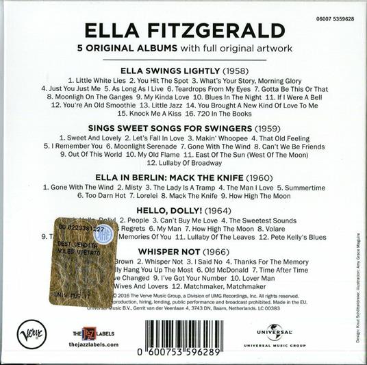 5 Original Albums - CD Audio di Ella Fitzgerald - 2