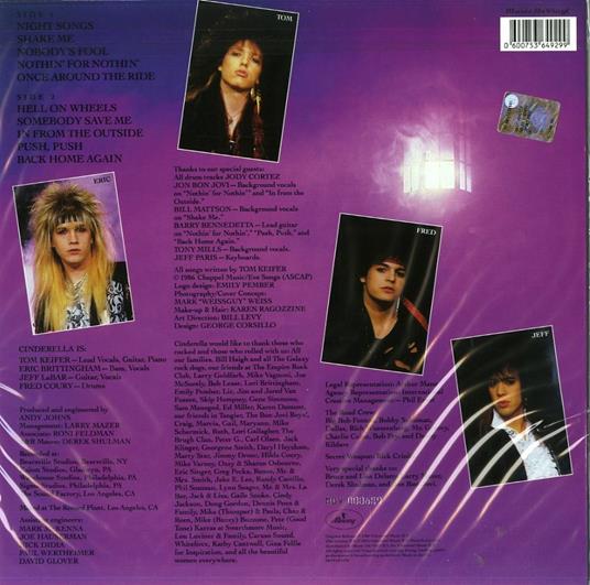 Night Songs (180 gr.) - Vinile LP di Cinderella - 2