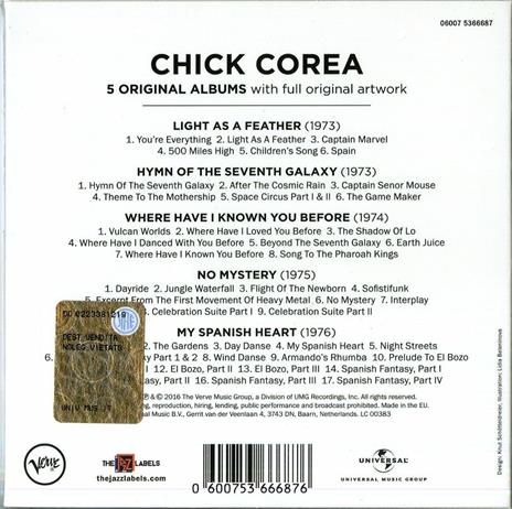 5 Original Albums - CD Audio di Chick Corea - 2